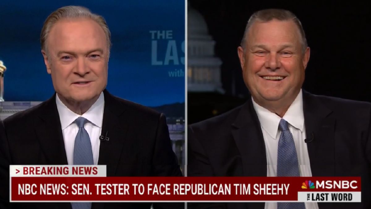 Lawrence O'Donnell and Jon Tester